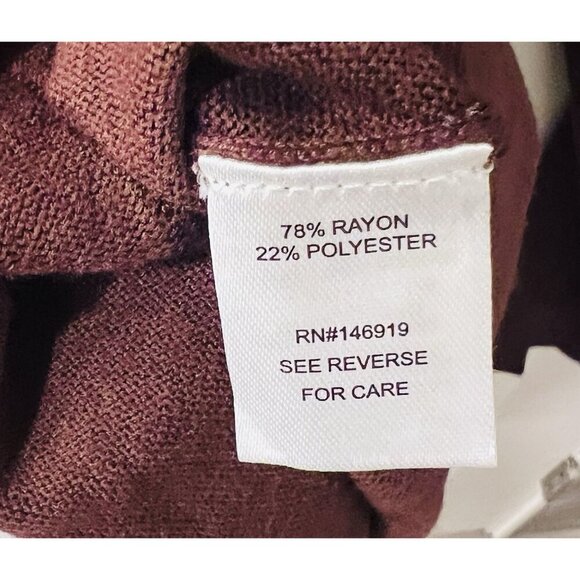 RACHEL ROY Women’s XL Brown High Low Hem Dolman Sleeve Knit Cardigan NWOT - Picture 5 of 6